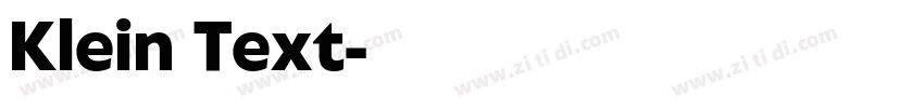 Klein Text字体转换